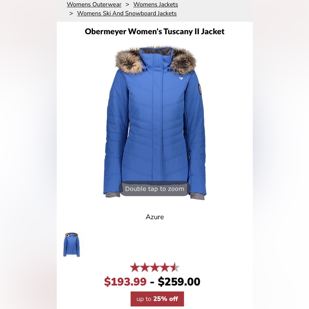 Obermeyer Womens Tuscany 2 ski jacket - Picture 5 of 5